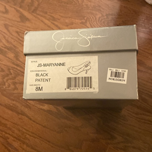 Jessica Simpson NWT Black Patent Open Toed High Heels, Size 8M,sold at Nordstrom - Picture 6 of 7